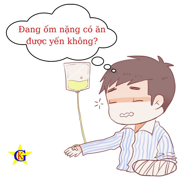 đang ốm nặng có ăn được yến không