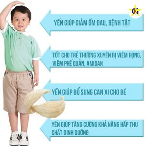 Trẻ em ăn yến sào giúp tăng chiều cao